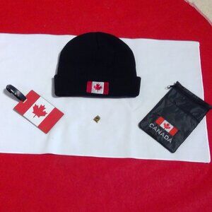 4 Piece New CANADIAN FLAG TRAVEL SET - Fits Unisex - Unique - Save $